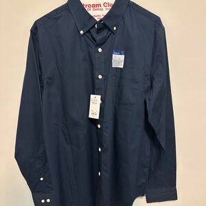 Men's Croft and Barrow Navy Button-Down Shirt